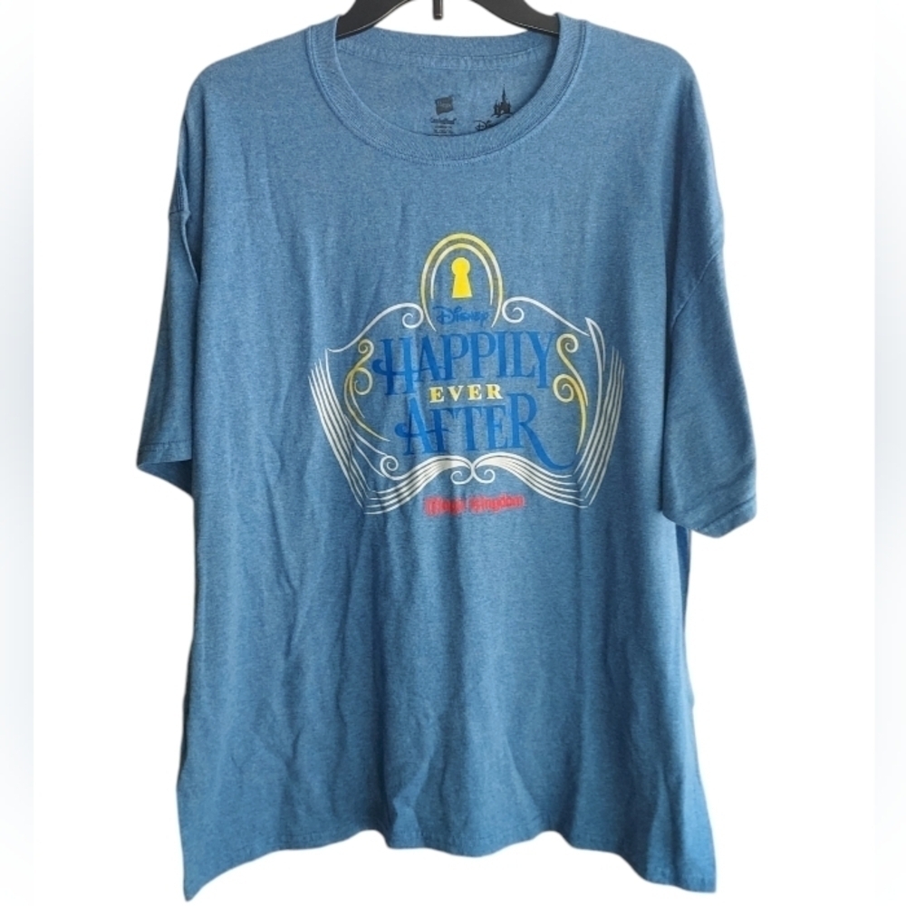 Disney Parks Happily Ever After Magic Kingdom blue shirt